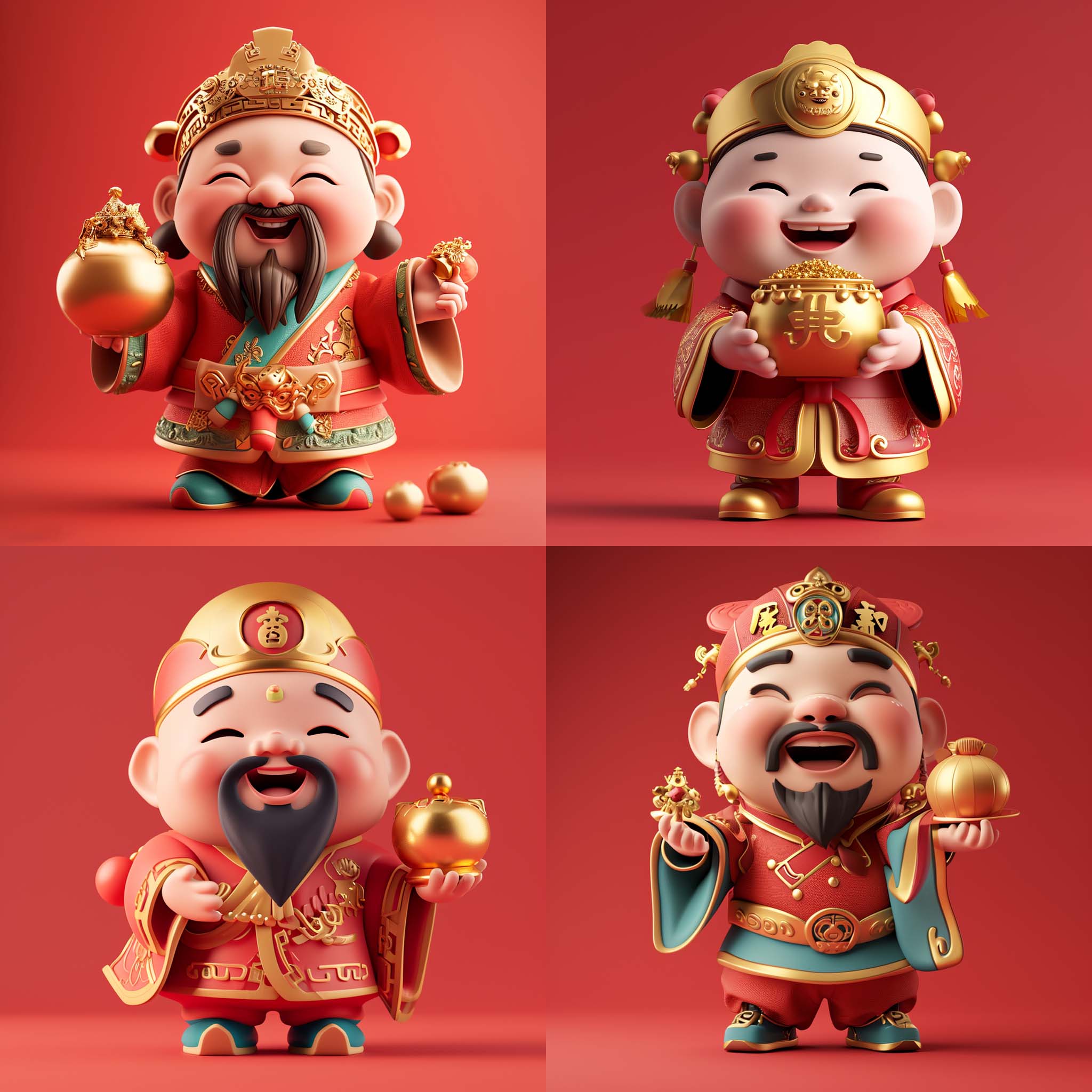 如何用AI一鍵生成財(cái)神爺頭像 AI繪畫(huà)財(cái)神爺壁紙